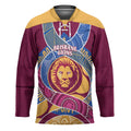 Brisbane Lions Football Custom Hockey Jersey Premiers Proud Aboriginal Art - Aussie Hoodie