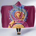 Brisbane Lions Football Custom Hooded Blanket Premiers Proud Aboriginal Art - Aussie Hoodie