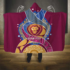 Brisbane Lions Football Custom Hooded Blanket Premiers Proud Aboriginal Art - Aussie Hoodie