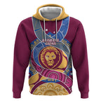 Brisbane Lions Football Custom Hoodie Premiers Proud Aboriginal Art - Aussie Hoodie