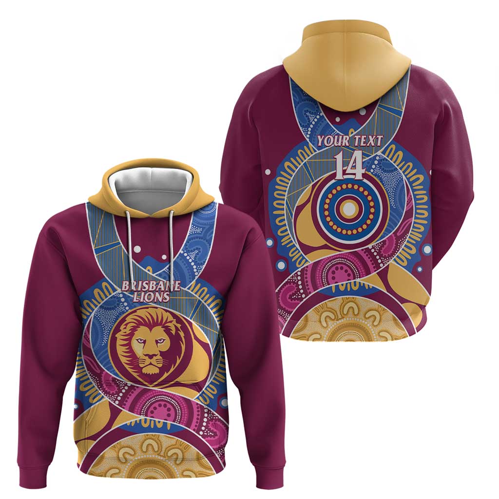 Brisbane Lions Football Custom Hoodie Premiers Proud Aboriginal Art - Aussie Hoodie