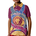 Brisbane Lions Football Custom Kid Polo Shirt Premiers Proud Aboriginal Art - Aussie Hoodie