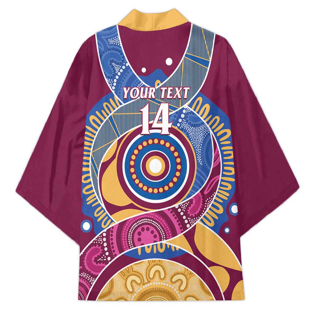 Brisbane Lions Football Custom Kimono Premiers Proud Aboriginal Art - Aussie Hoodie
