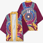 Brisbane Lions Football Custom Kimono Premiers Proud Aboriginal Art - Aussie Hoodie