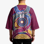 Brisbane Lions Football Custom Kimono Premiers Proud Aboriginal Art - Aussie Hoodie