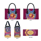 Brisbane Lions Football Custom Leather Bag Premiers Proud Aboriginal Art - Aussie Hoodie