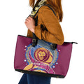 Brisbane Lions Football Custom Leather Tote Bag Premiers Proud Aboriginal Art - Aussie Hoodie