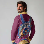 Brisbane Lions Football Custom Long Sleeve Polo Shirt Premiers Proud Aboriginal Art - Aussie Hoodie