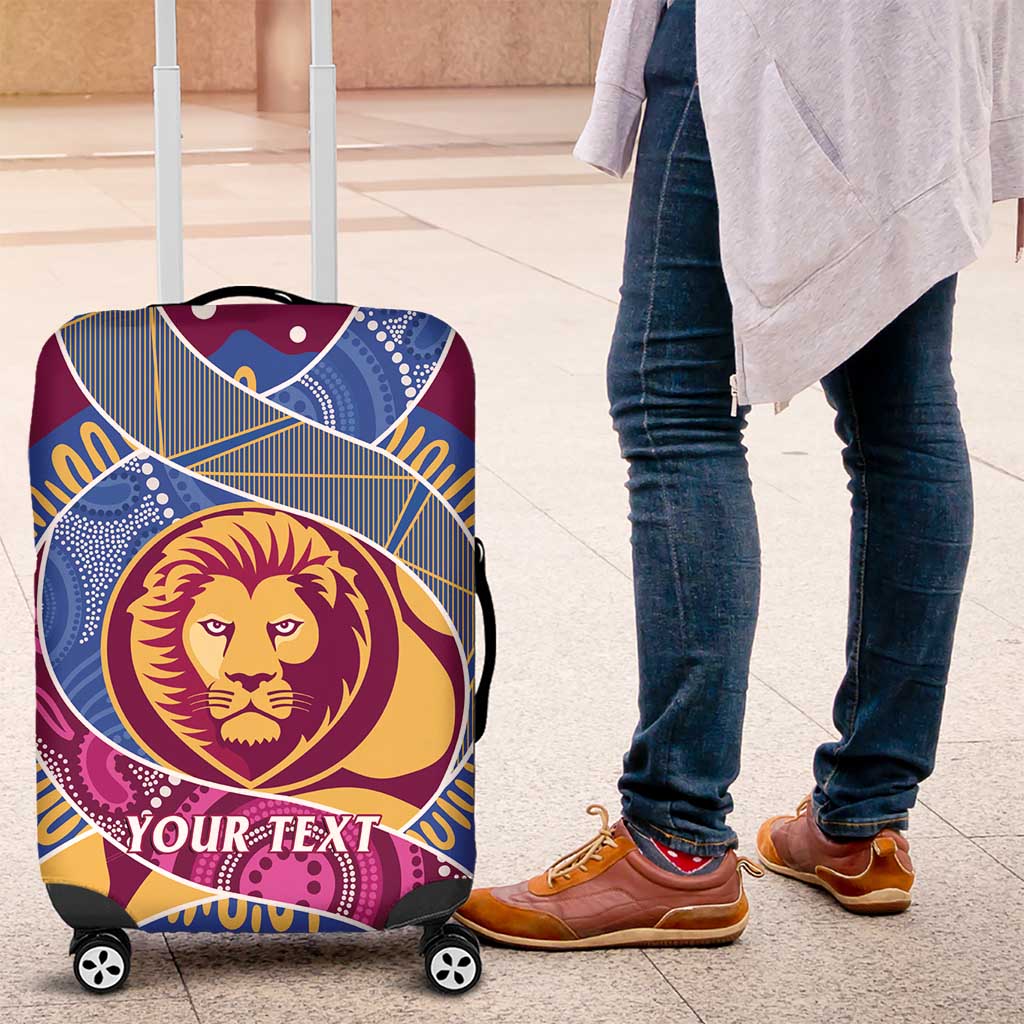 Brisbane Lions Football Custom Luggage Cover Premiers Proud Aboriginal Art - Aussie Hoodie