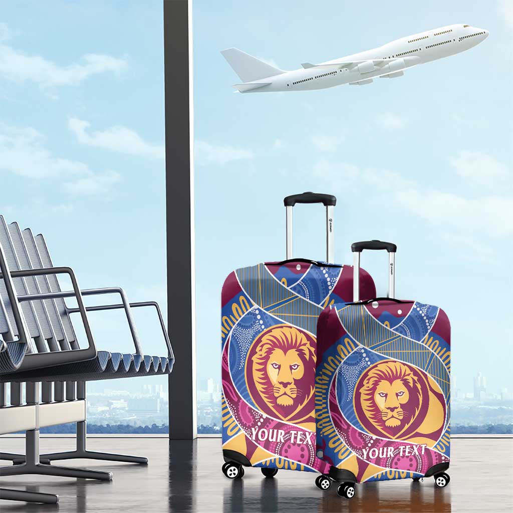 Brisbane Lions Football Custom Luggage Cover Premiers Proud Aboriginal Art - Aussie Hoodie