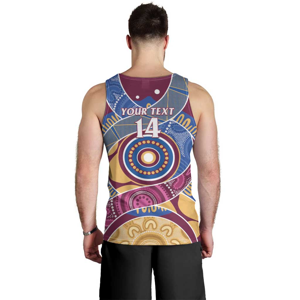 Brisbane Lions Football Custom Men Tank Top Premiers Proud Aboriginal Art - Aussie Hoodie