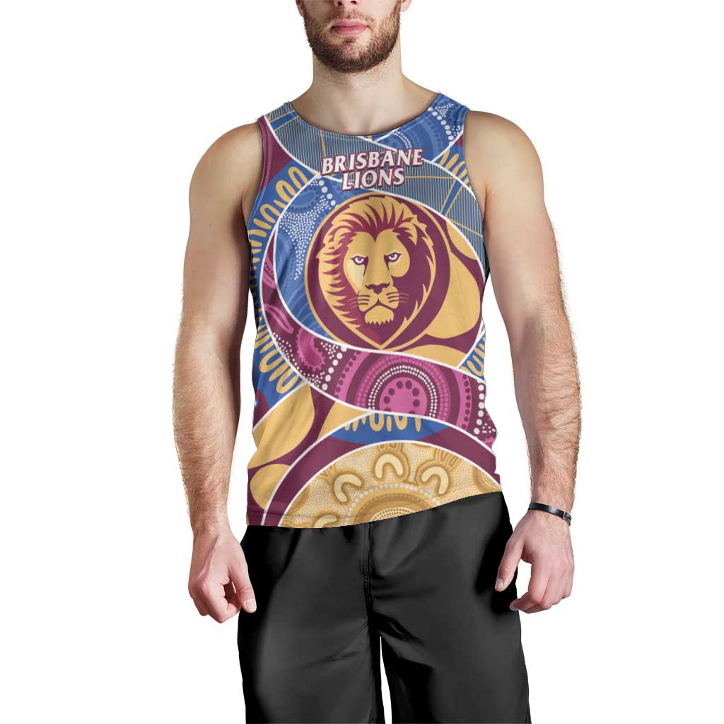 Brisbane Lions Football Custom Men Tank Top Premiers Proud Aboriginal Art - Aussie Hoodie