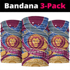 Brisbane Lions Football Custom Neck Gaiter Premiers Proud Aboriginal Art - Aussie Hoodie