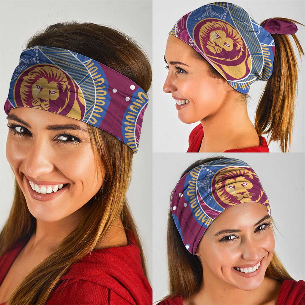 Brisbane Lions Football Custom Neck Gaiter Premiers Proud Aboriginal Art - Aussie Hoodie