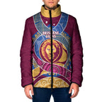 Brisbane Lions Football Custom Padded Jacket Premiers Proud Aboriginal Art - Aussie Hoodie