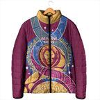 Brisbane Lions Football Custom Padded Jacket Premiers Proud Aboriginal Art - Aussie Hoodie