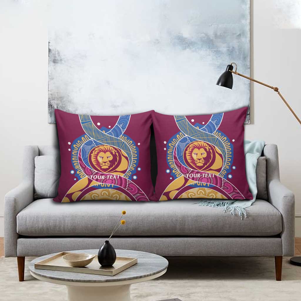 Brisbane Lions Football Custom Pillow Cover Premiers Proud Aboriginal Art - Aussie Hoodie