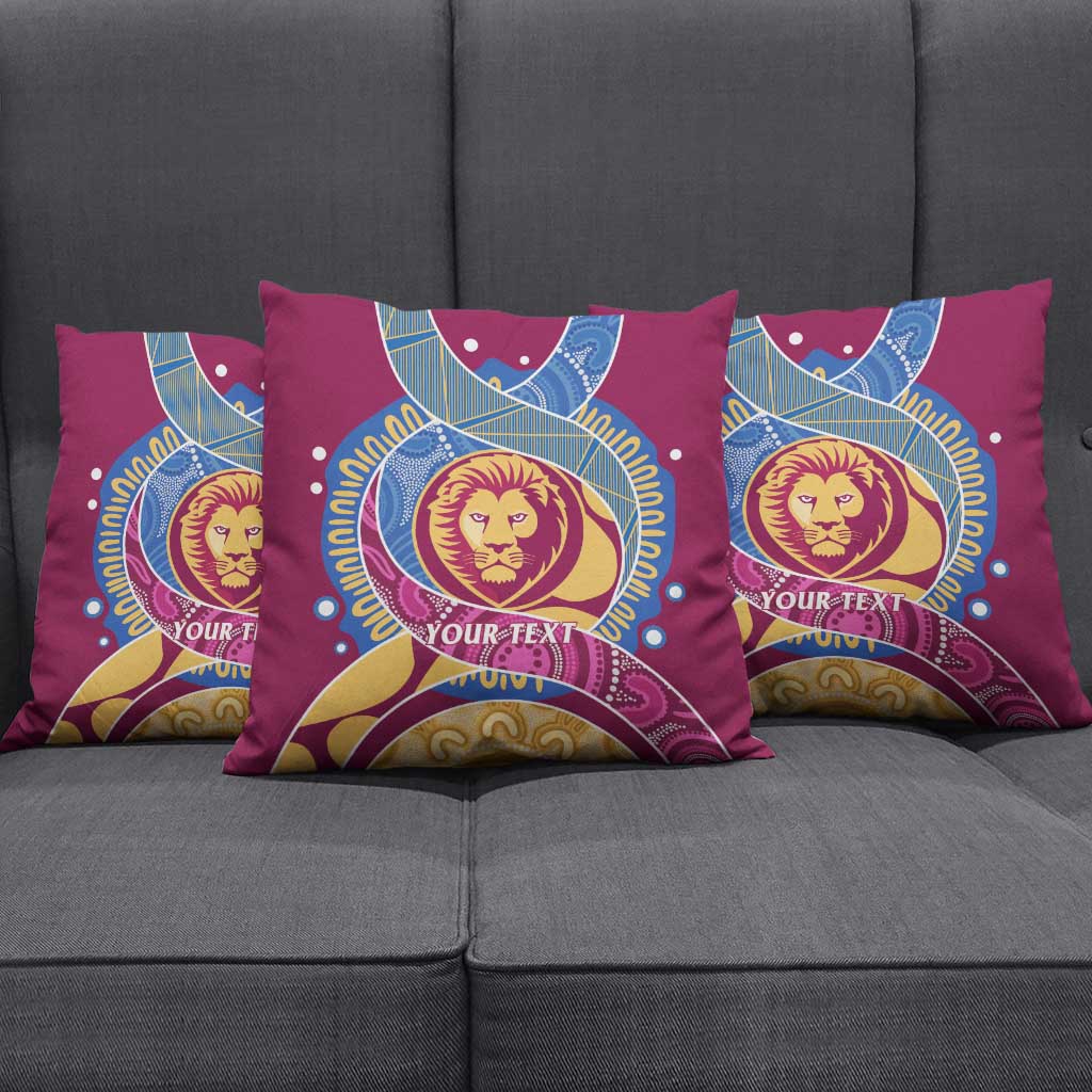 Brisbane Lions Football Custom Pillow Cover Premiers Proud Aboriginal Art - Aussie Hoodie
