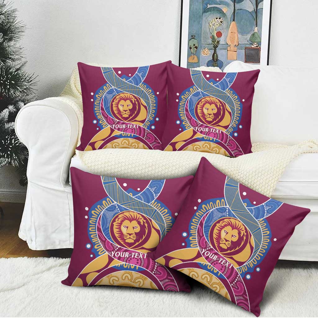 Brisbane Lions Football Custom Pillow Cover Premiers Proud Aboriginal Art - Aussie Hoodie