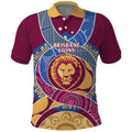 Brisbane Lions Football Custom Polo Shirt Premiers Proud Aboriginal Art - Aussie Hoodie