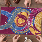 Brisbane Lions Football Custom Puzzle Premiers Proud Aboriginal Art - Aussie Hoodie