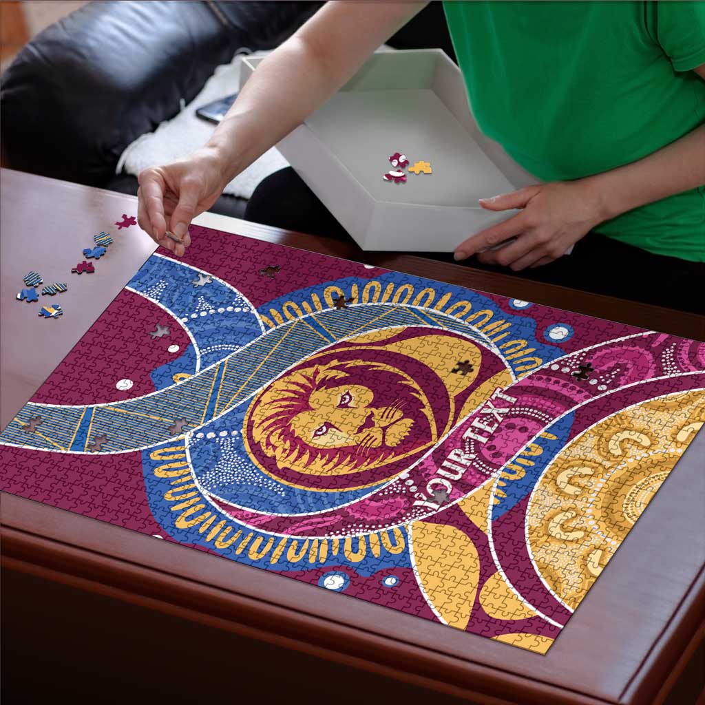 Brisbane Lions Football Custom Puzzle Premiers Proud Aboriginal Art - Aussie Hoodie