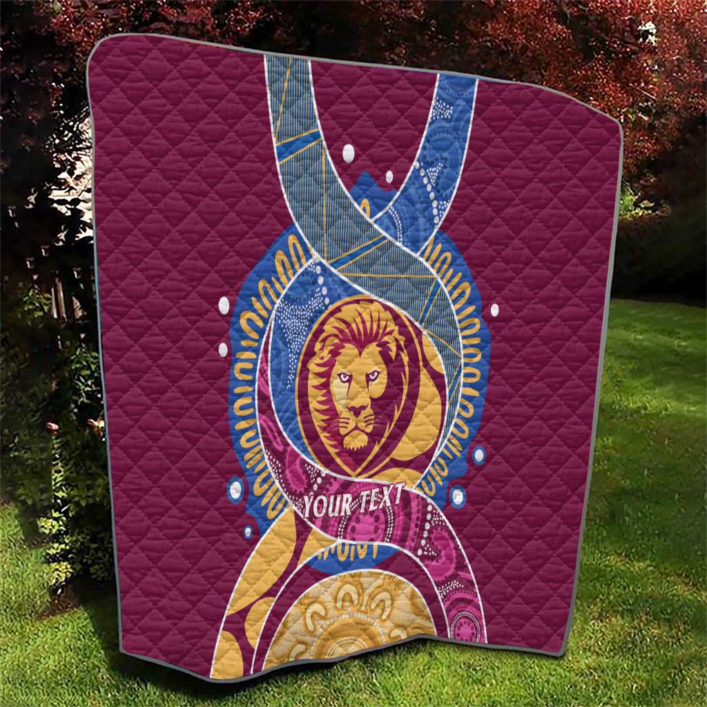 Brisbane Lions Football Custom Quilt Premiers Proud Aboriginal Art - Aussie Hoodie