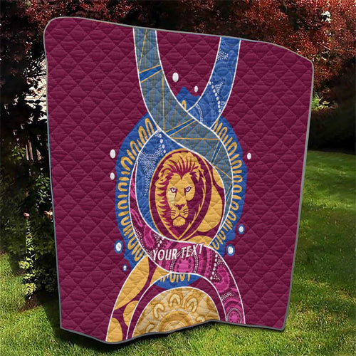 Brisbane Lions Football Custom Quilt Premiers Proud Aboriginal Art - Aussie Hoodie