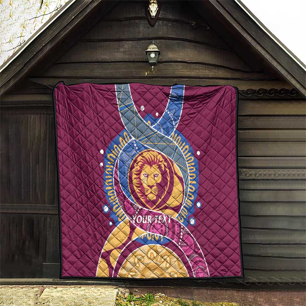 Brisbane Lions Football Custom Quilt Premiers Proud Aboriginal Art - Aussie Hoodie