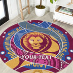 Brisbane Lions Football Custom Round Carpet Premiers Proud Aboriginal Art - Aussie Hoodie
