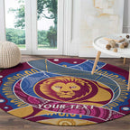 Brisbane Lions Football Custom Round Carpet Premiers Proud Aboriginal Art - Aussie Hoodie