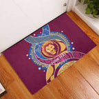 Brisbane Lions Football Custom Rubber Doormat Premiers Proud Aboriginal Art - Aussie Hoodie