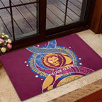Brisbane Lions Football Custom Rubber Doormat Premiers Proud Aboriginal Art - Aussie Hoodie