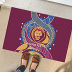 Brisbane Lions Football Custom Rubber Doormat Premiers Proud Aboriginal Art - Aussie Hoodie
