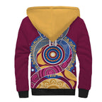Brisbane Lions Football Custom Sherpa Hoodie Premiers Proud Aboriginal Art - Aussie Hoodie