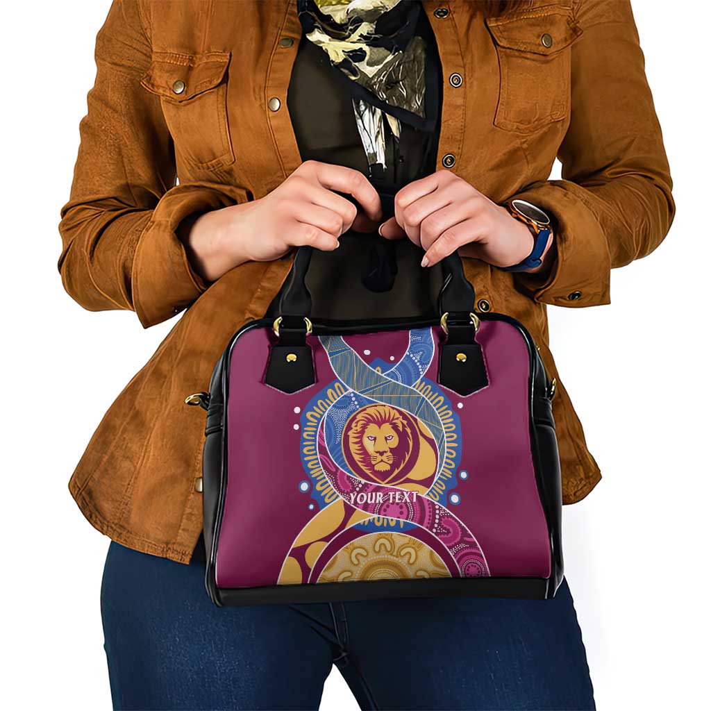 Brisbane Lions Football Custom Shoulder Handbag Premiers Proud Aboriginal Art - Aussie Hoodie