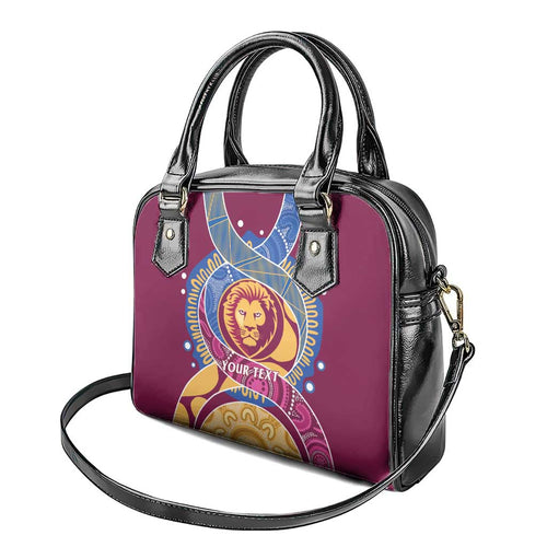 Brisbane Lions Football Custom Shoulder Handbag Premiers Proud Aboriginal Art - Aussie Hoodie