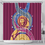 Brisbane Lions Football Custom Shower Curtain Premiers Proud Aboriginal Art - Aussie Hoodie