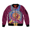 Brisbane Lions Football Custom Sleeve Zip Bomber Jacket Premiers Proud Aboriginal Art - Aussie Hoodie