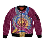 Brisbane Lions Football Custom Sleeve Zip Bomber Jacket Premiers Proud Aboriginal Art - Aussie Hoodie