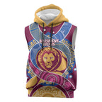 Brisbane Lions Football Custom Sleeveless Hoodie Premiers Proud Aboriginal Art - Aussie Hoodie
