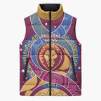 Brisbane Lions Football Custom Sleeveless Puffer Jacket Premiers Proud Aboriginal Art - Aussie Hoodie