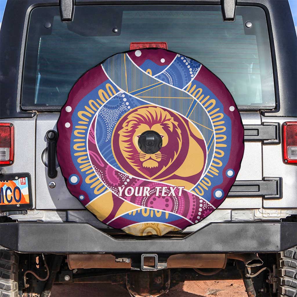 Brisbane Lions Football Custom Spare Tire Cover Premiers Proud Aboriginal Art - Aussie Hoodie