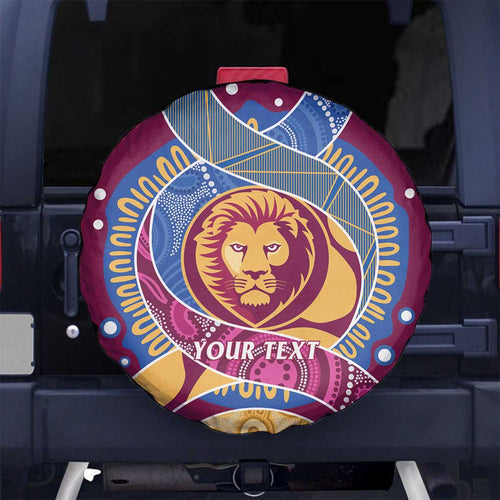 Brisbane Lions Football Custom Spare Tire Cover Premiers Proud Aboriginal Art - Aussie Hoodie