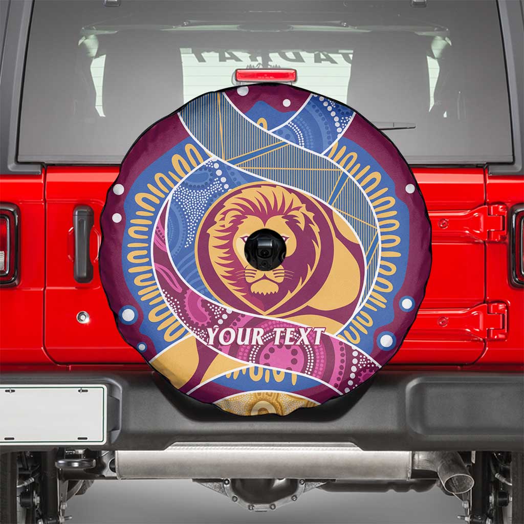 Brisbane Lions Football Custom Spare Tire Cover Premiers Proud Aboriginal Art - Aussie Hoodie
