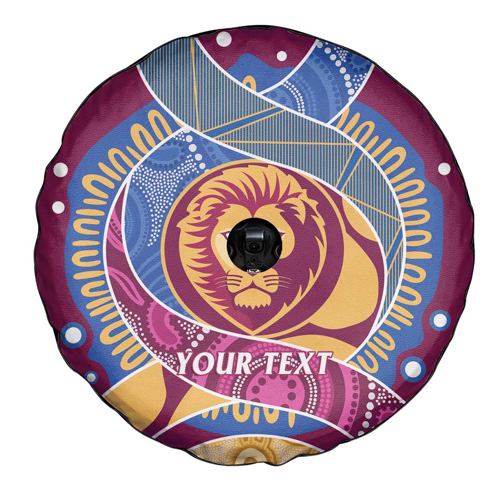 Brisbane Lions Football Custom Spare Tire Cover Premiers Proud Aboriginal Art - Aussie Hoodie