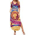 Brisbane Lions Football Custom Summer Maxi Dress Premiers Proud Aboriginal Art - Aussie Hoodie