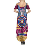 Brisbane Lions Football Custom Summer Maxi Dress Premiers Proud Aboriginal Art - Aussie Hoodie
