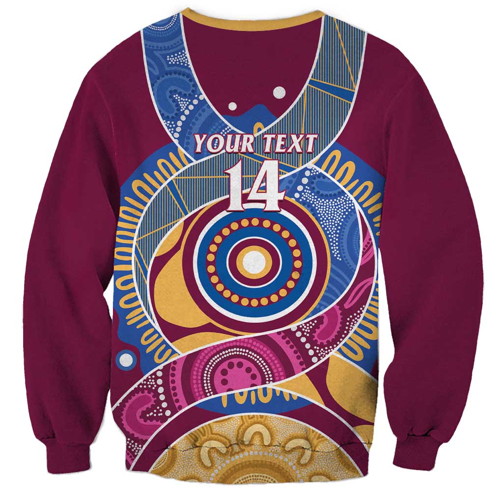Brisbane Lions Football Custom Sweatshirt Premiers Proud Aboriginal Art - Aussie Hoodie