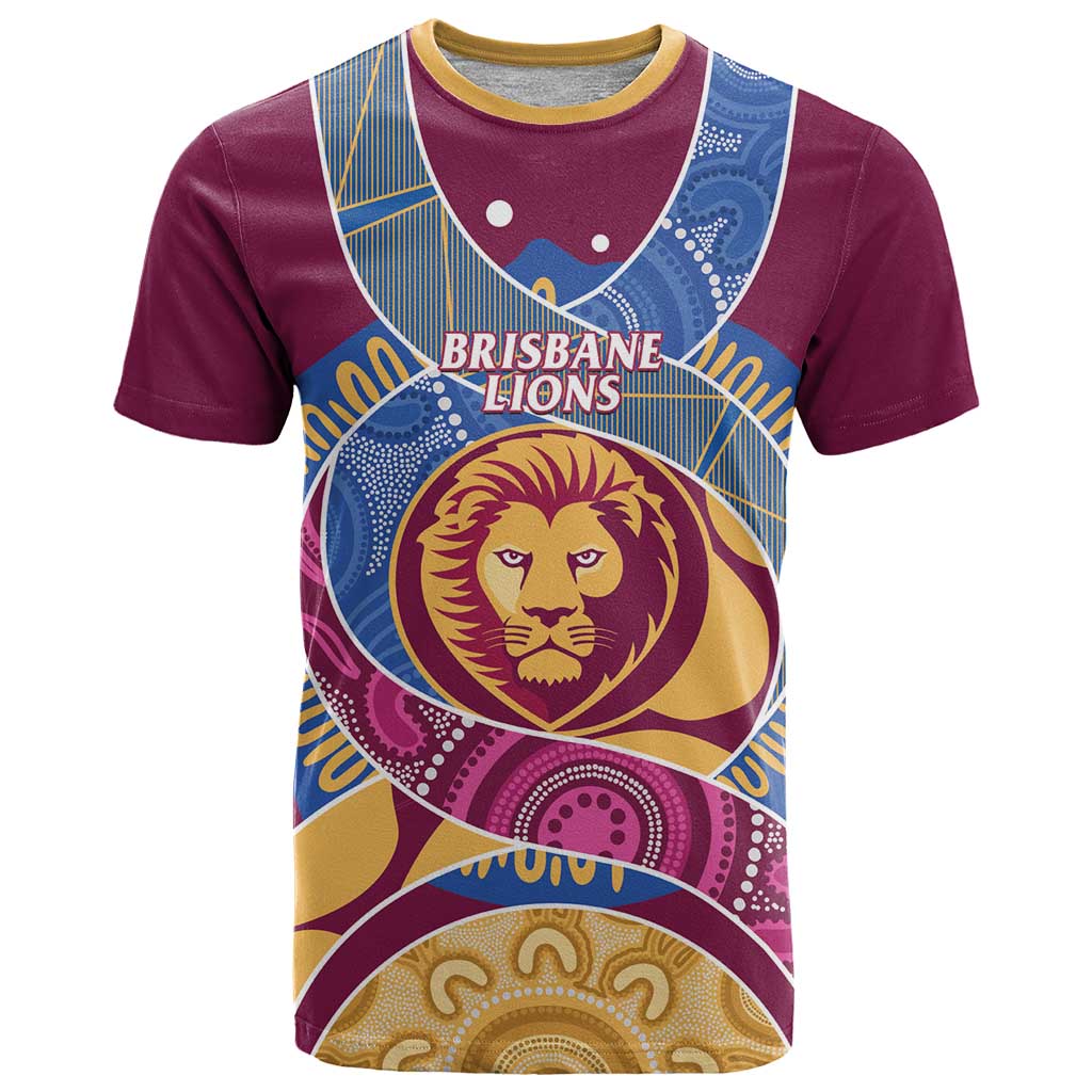 Brisbane Lions Football Custom T Shirt Premiers Proud Aboriginal Art - Aussie Hoodie